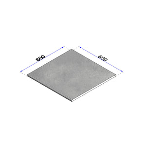 Poolrandsteine Vollmaß Zementoptik Grau 60x60 cm - flairando