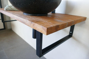 Waschtischplatte Teakholz rustikal