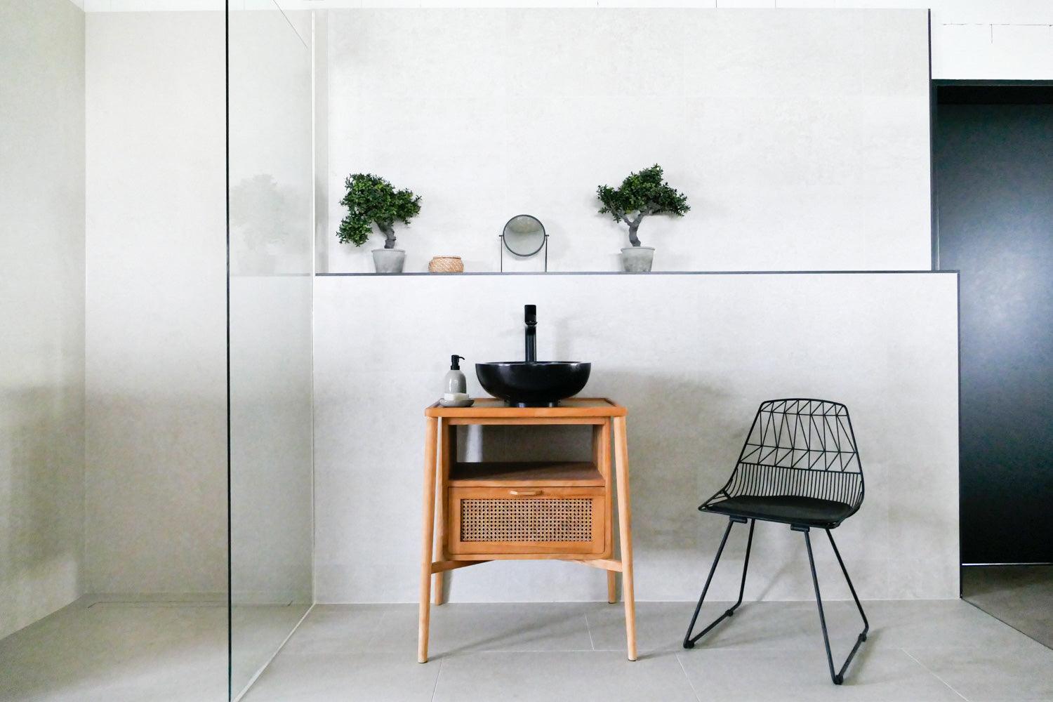 Rattanschrank Badmöbel Mabel