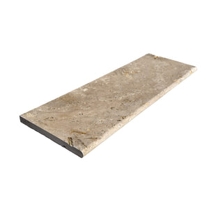 Travertin Beckenrandstein freisteller weißer Hintergrund