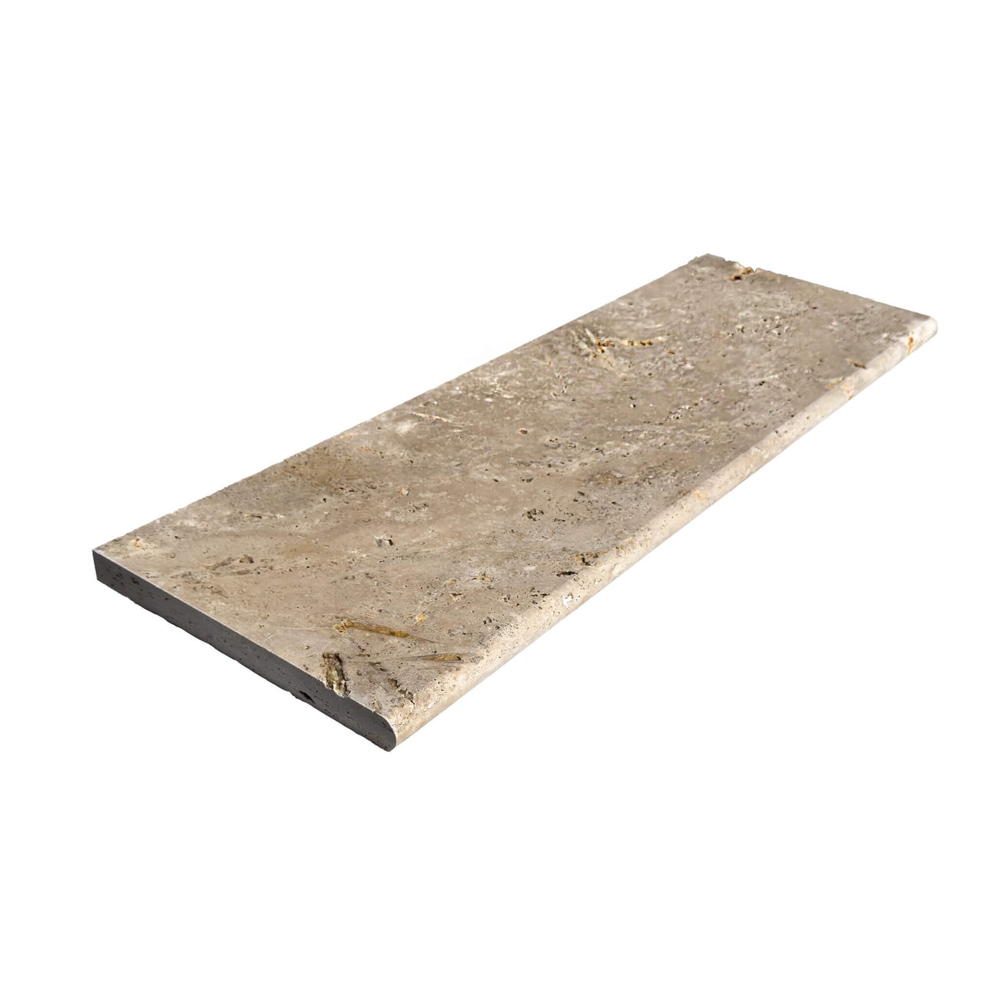 Freisteller Travertin Poolrandplatte gerundete Kante