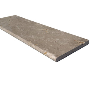 Poolplatte aus Travertin Medium friesteller Kantenansicht gerundete Kante