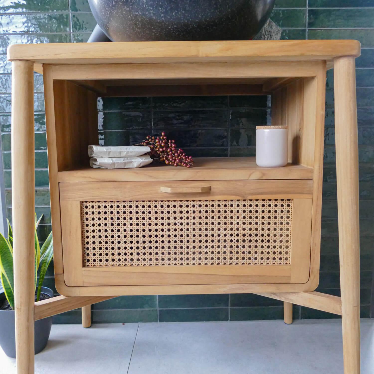 Badkommode Teakholz Mabel