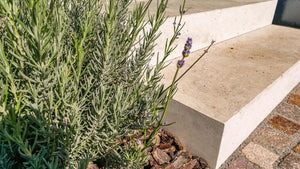 Travertin Blockstufen mediterran