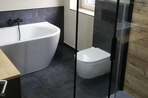 Betonoptik Fliesen schwarz 30x60 cm