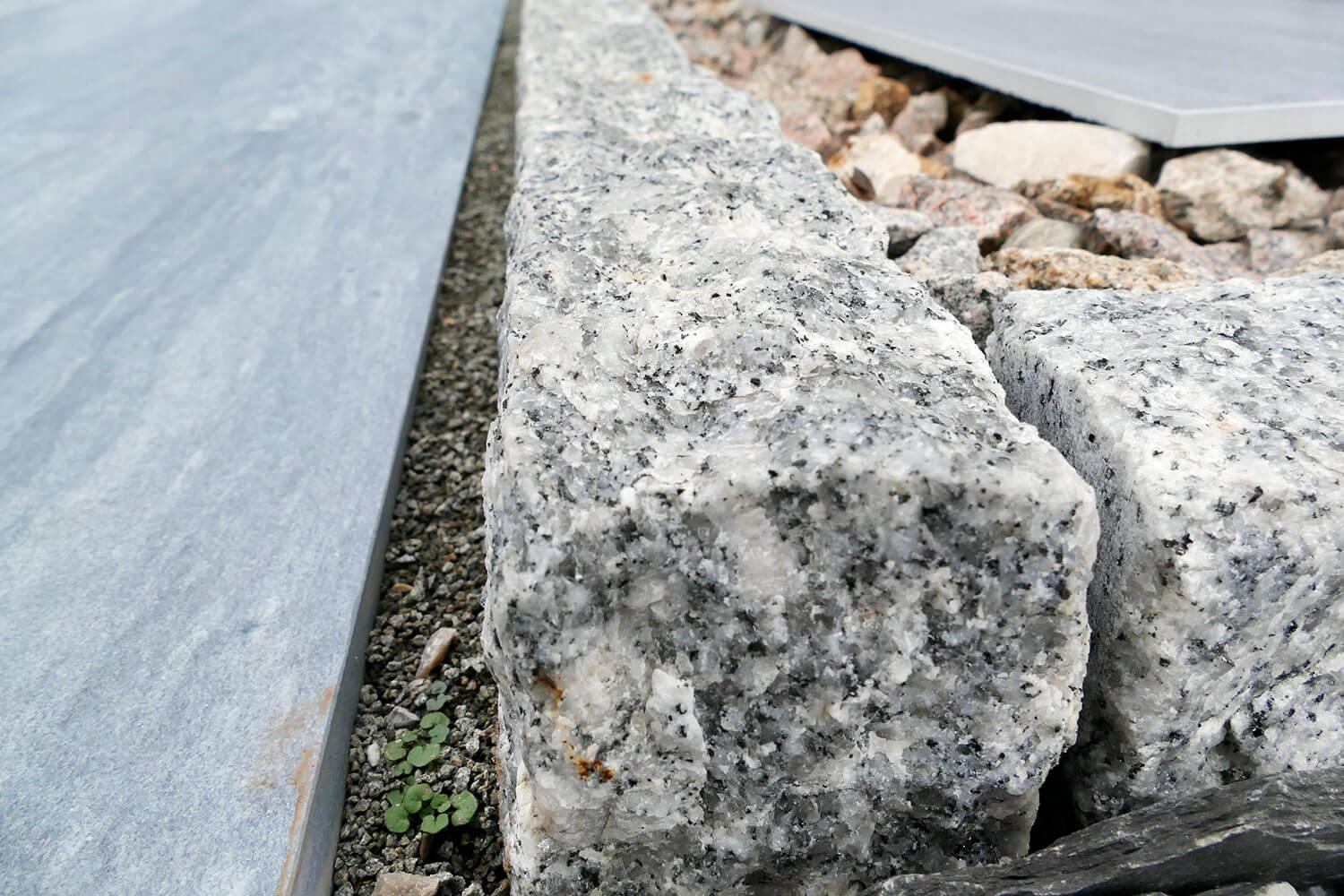 Kopansicht Granit Kantenstein