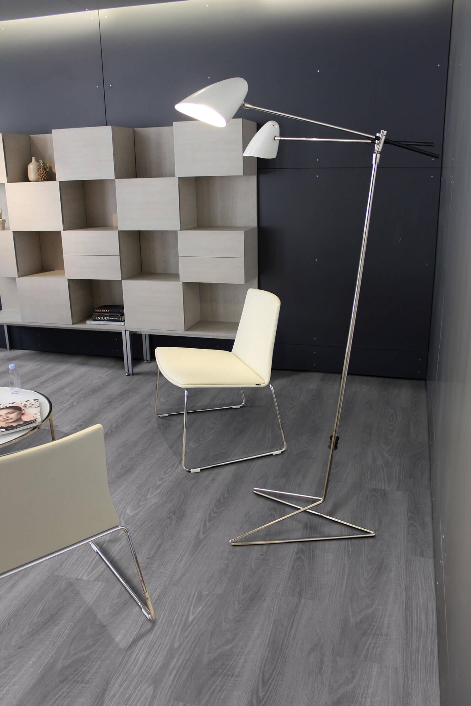 Designbodenbelag Holzoptik graue Eiche