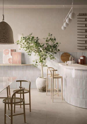 Zellige Fliesen weiß Gastronomie