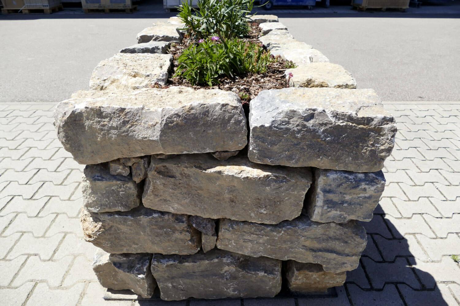 Muschelkalk Mauersteine