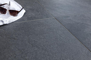 Terrassenplatten Schieferoptik verlegt