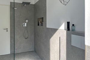 Badezimmer pureto® Beton Grey Fliesen 80x80 cm