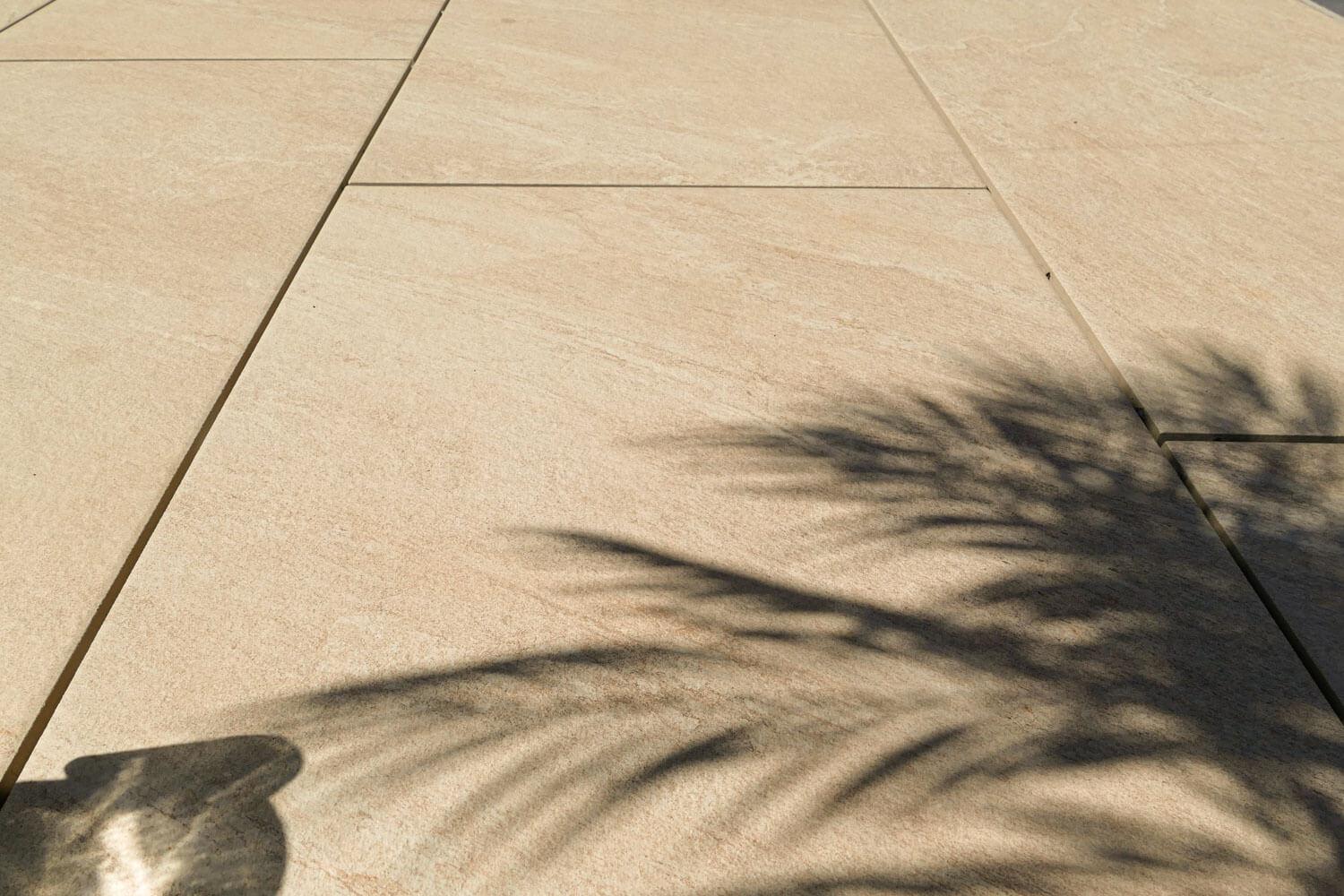 Terrassenplatten Steinoptik Quarzit Beige pureto® Rio Dorato