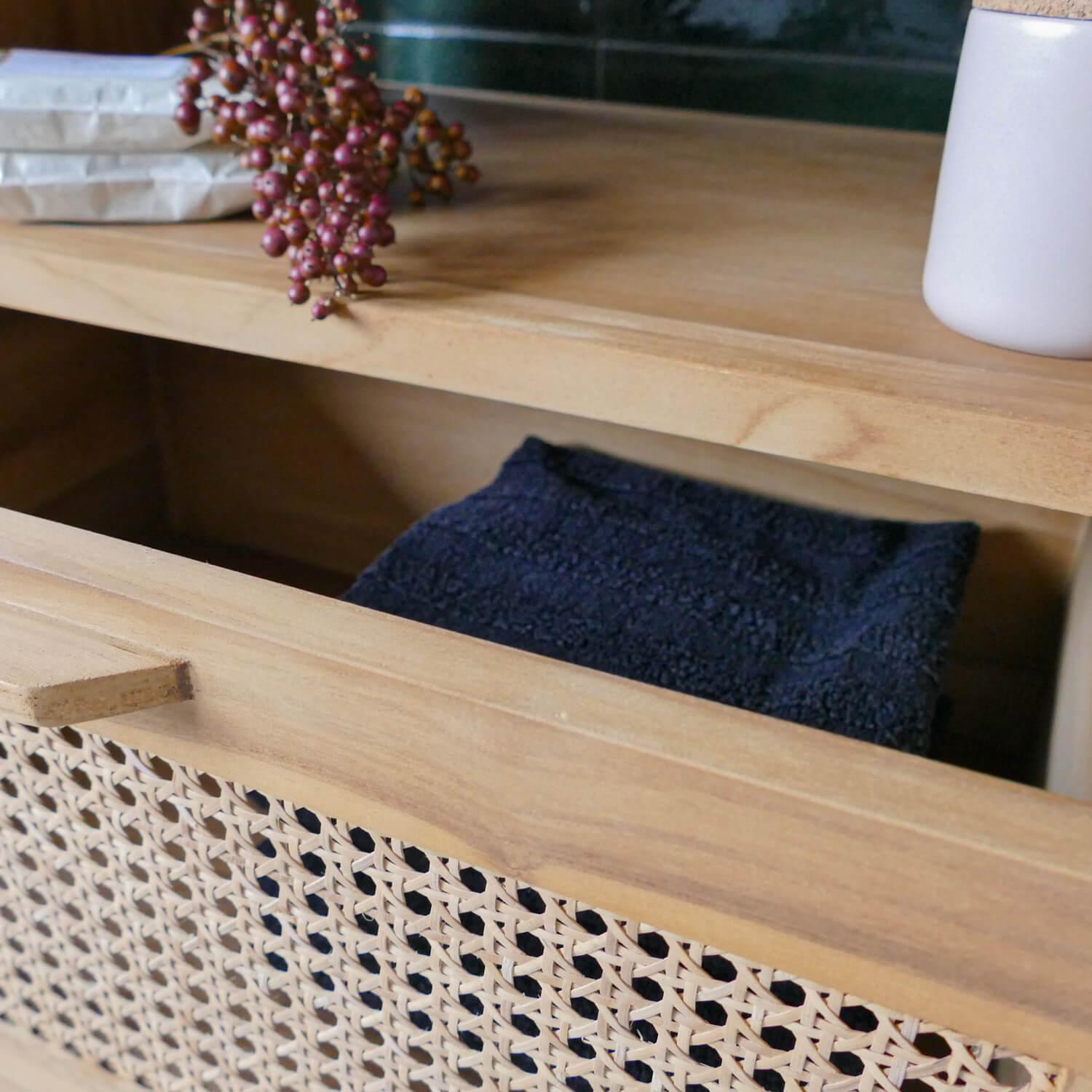 Schublade und Regalfach Badmöbel Mabel