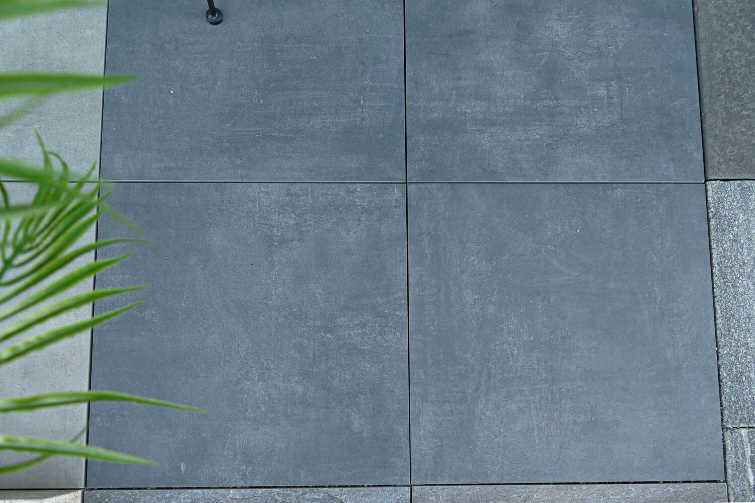 Feinsteinzeug Terrassenplatten Anthrazit 60x60 cm