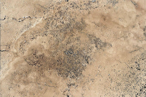 Terrassenplatten Naturstein Travertin Country 91,5x61 cm Detail Oberfläche beige braun