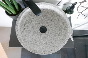 Terrazzobecken Bowlform grau von oben