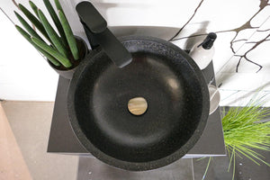 Terrazzo Bowlwaschbecken schwarz