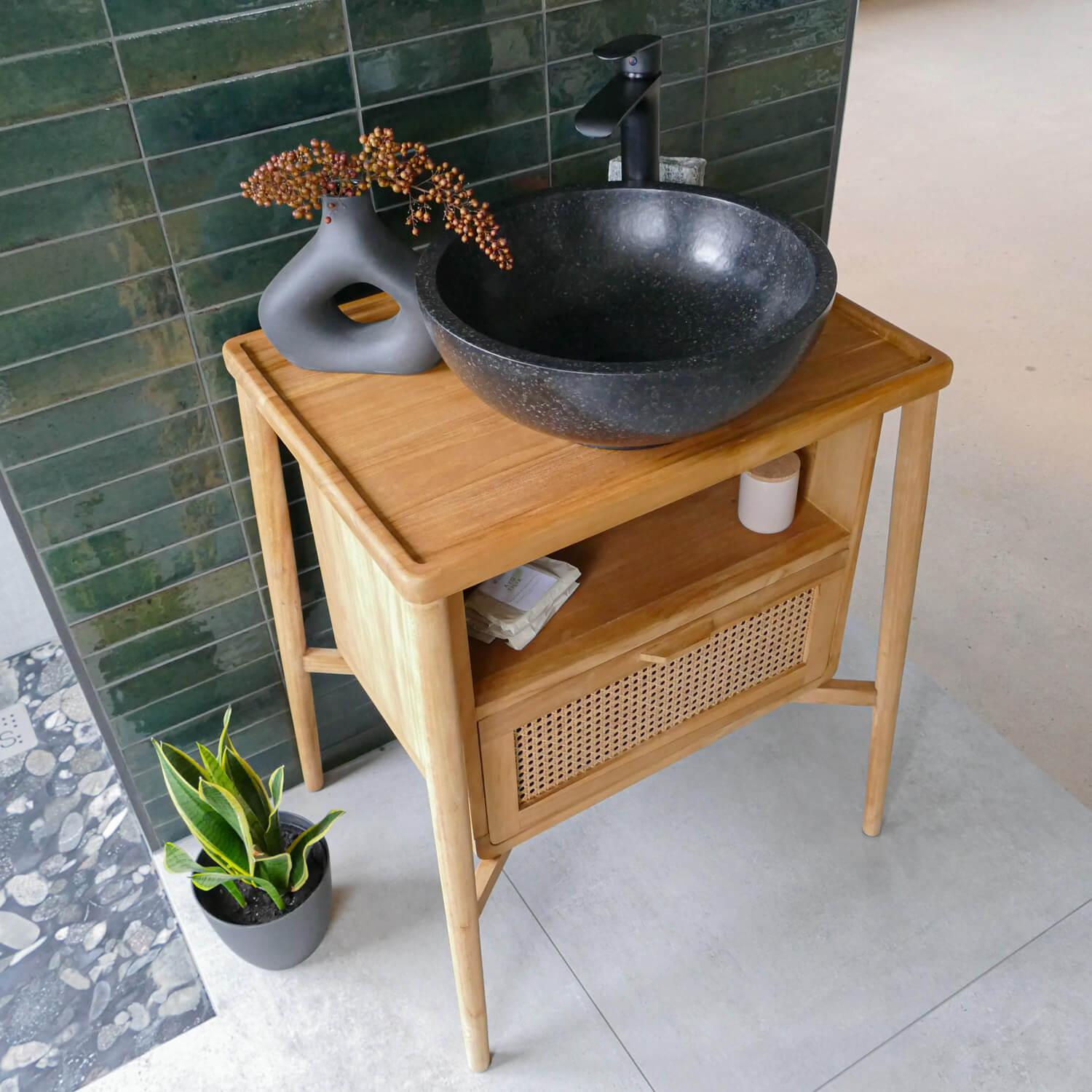 Betonwaschbecken in schwarz sale