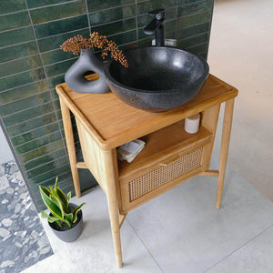 Betonwaschbecken in schwarz sale