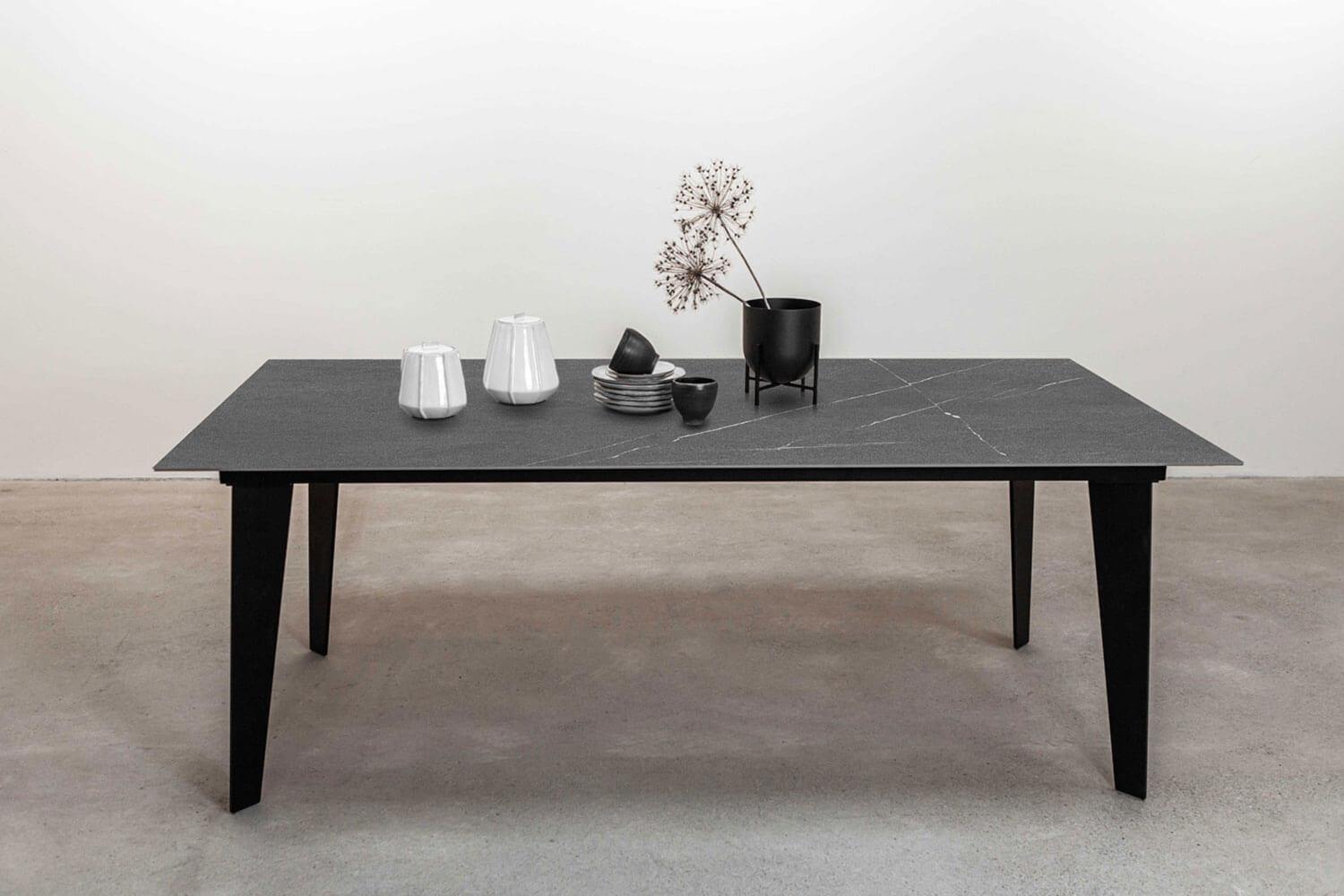 Esstisch Keramik Marmoroptik Anthrazit