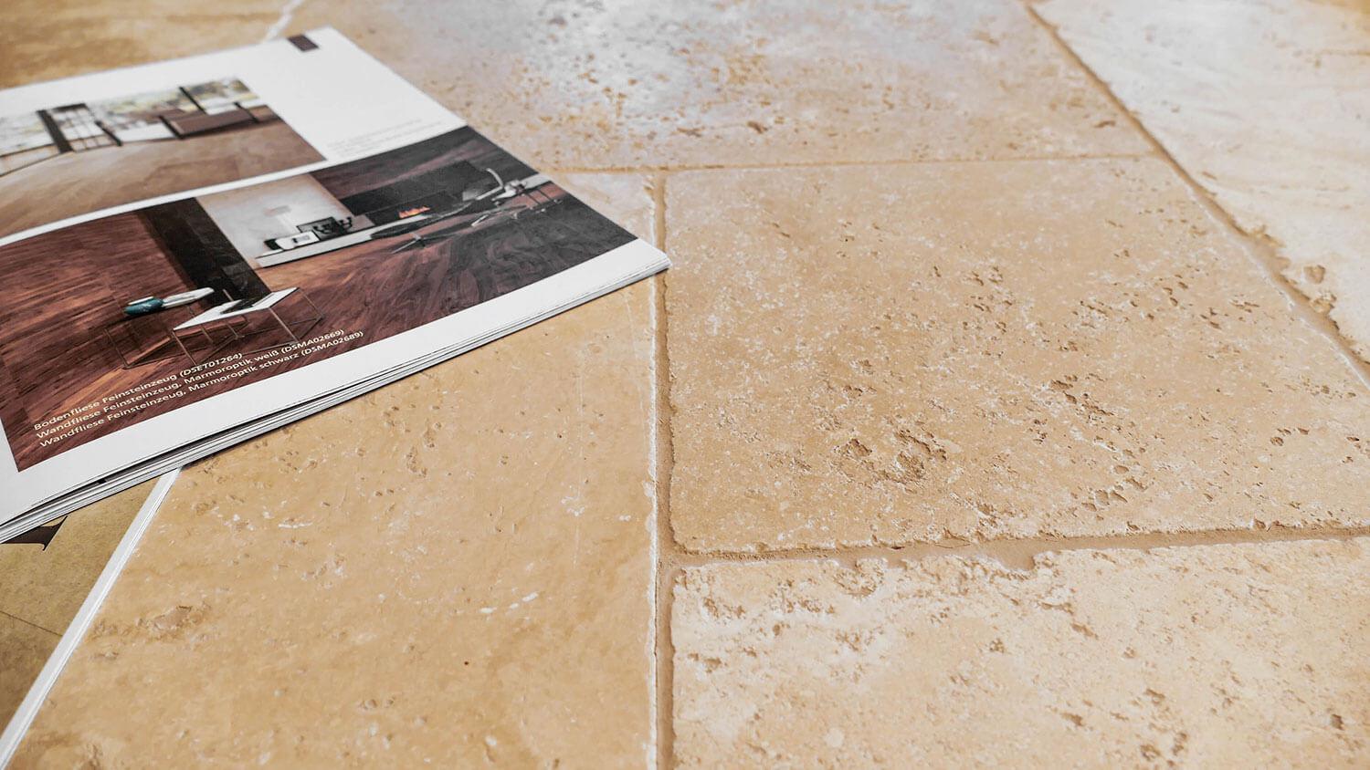 Travertin Natursteinfliesen beige