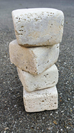 Pflastersteine Travertin getrommelt