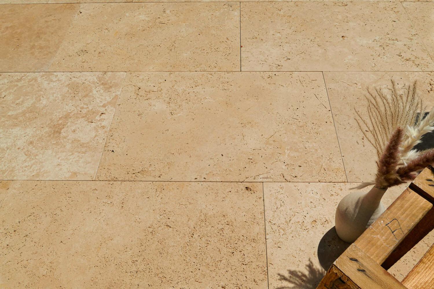 Travertinplatten Marrone