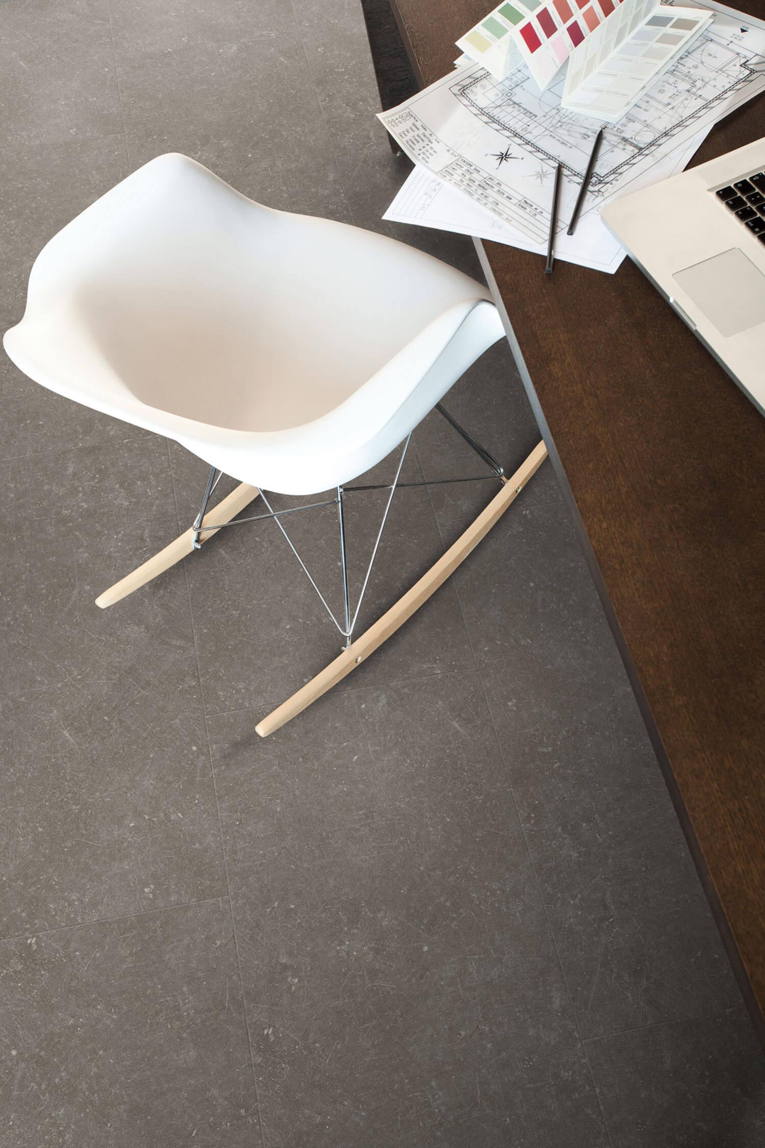 Fliesen Vinyl Betonoptik grau