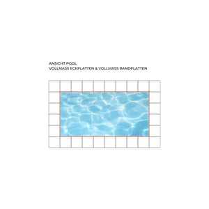 Poolrandsteine Vollmaß Zementoptik Grau 60x60 cm - flairando