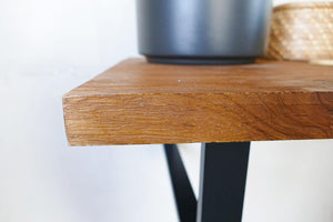 Waschtischplatte Teakholz Detail