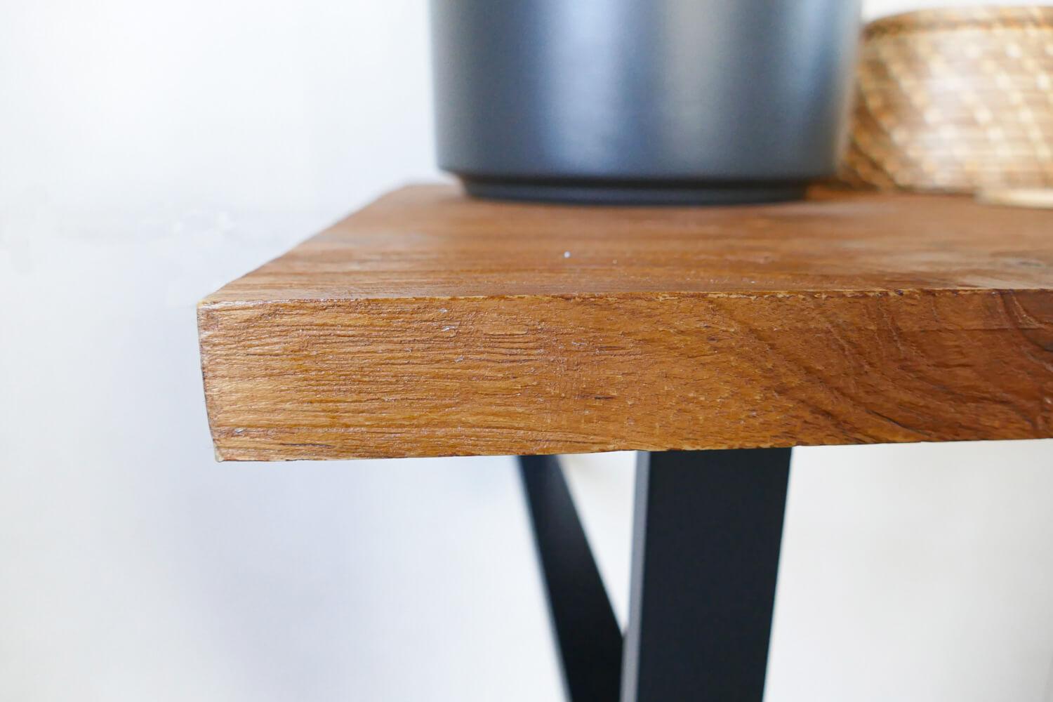 Waschtischplatte Teakholz Detail