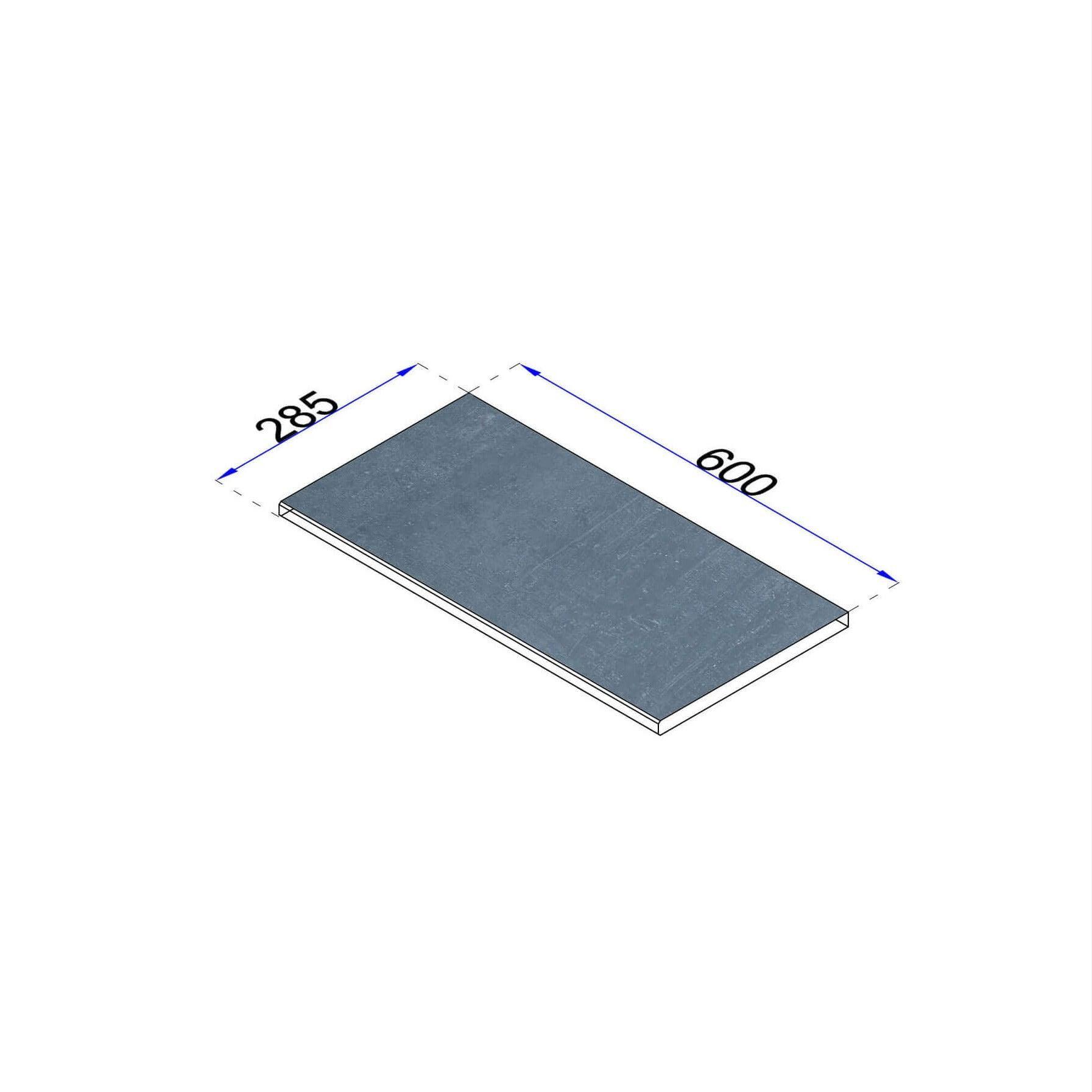 Poolrandplatte Betonoptik anthrazit 60x28,5 cm Kante gefast