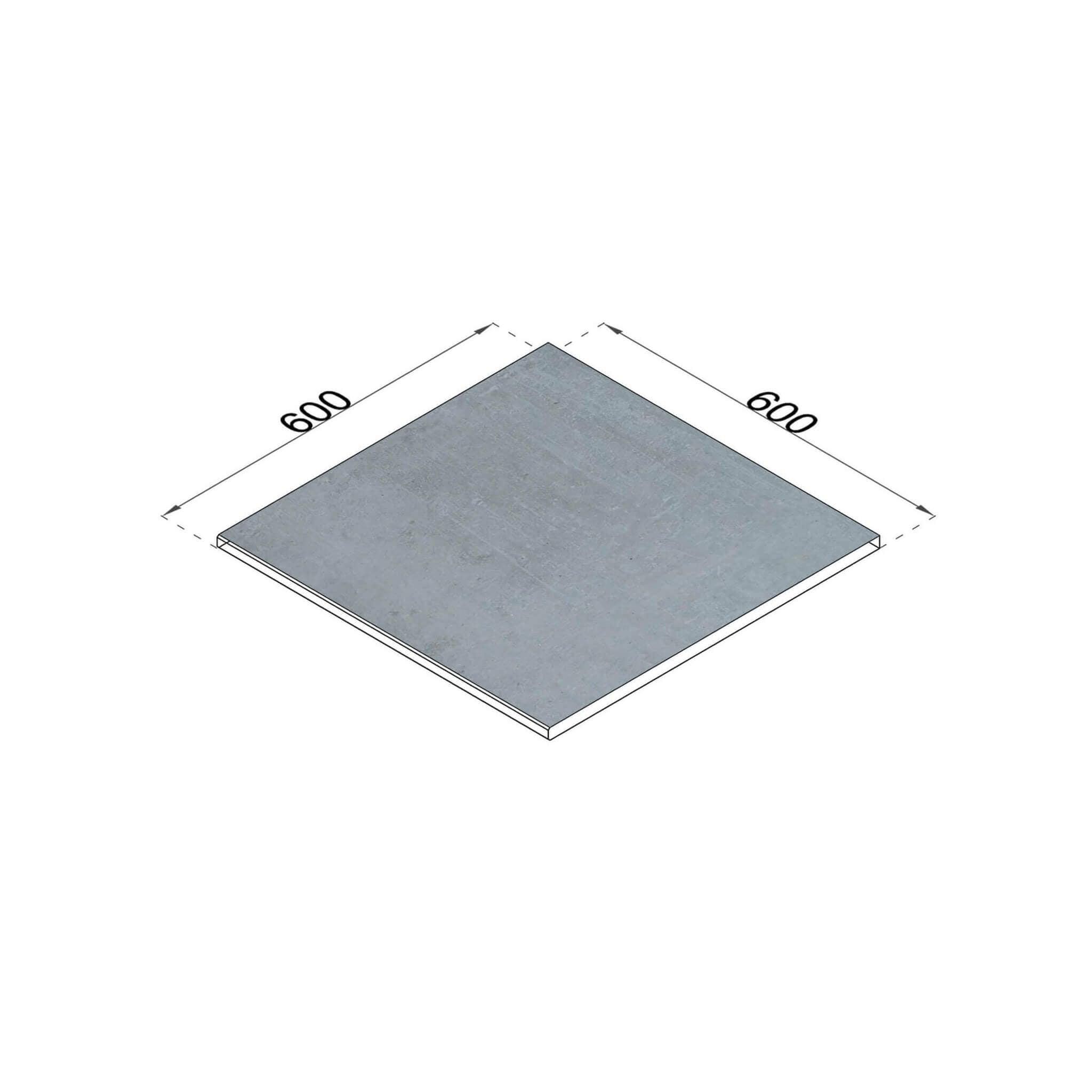 Poolrandplatte Betonoptik Grau 60x60 cm Kante gefast 