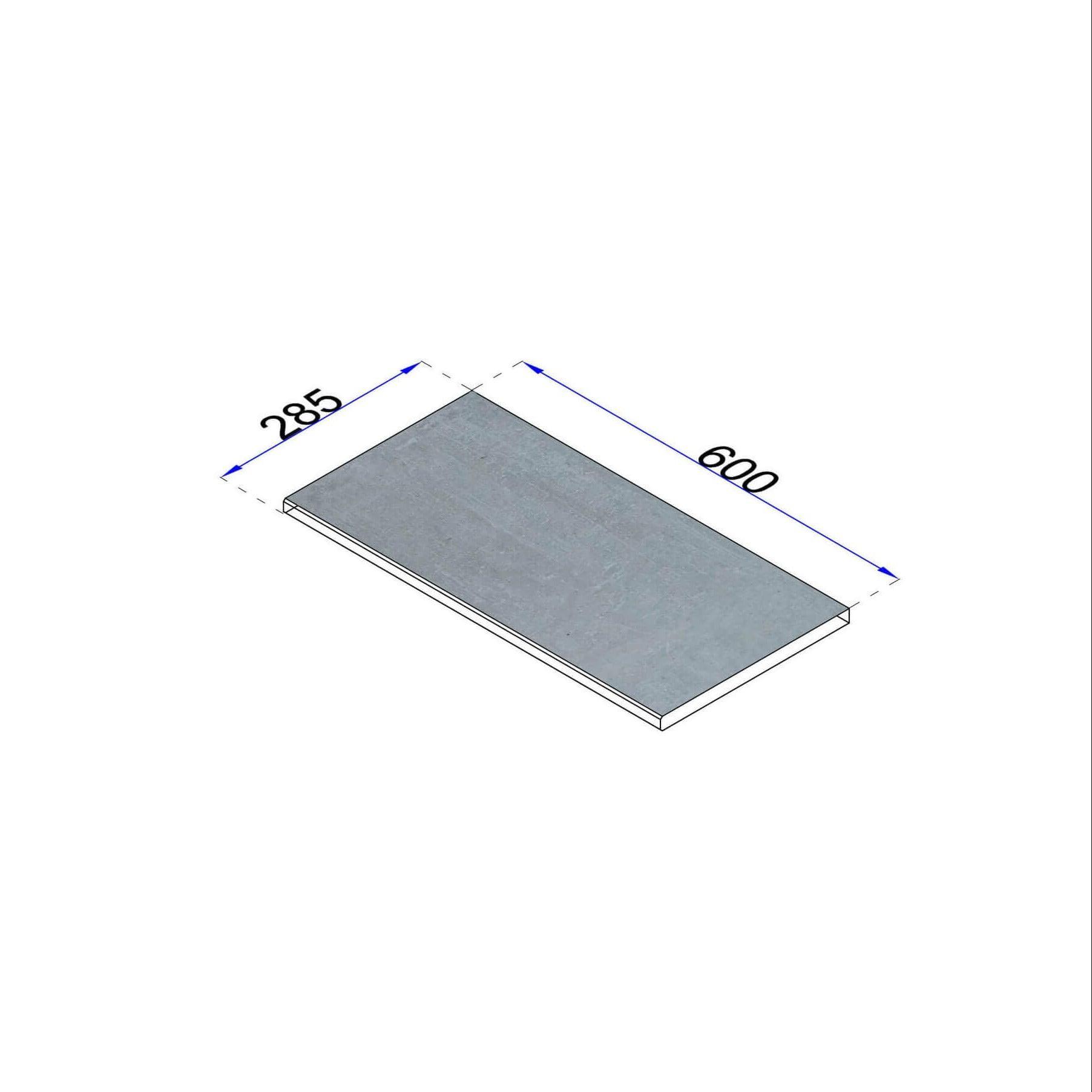 Poolrandplatte Betonoptik grau 60x28,5 cm Kante gerundet