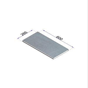 Poolrandplatte Betonoptik Grau Feinsteinzeug 60x28,5 cm Kante gerundet