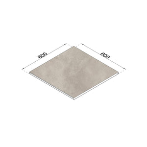 Poolrandplatte Betonoptik Sand 60x60 cm Kante gefast