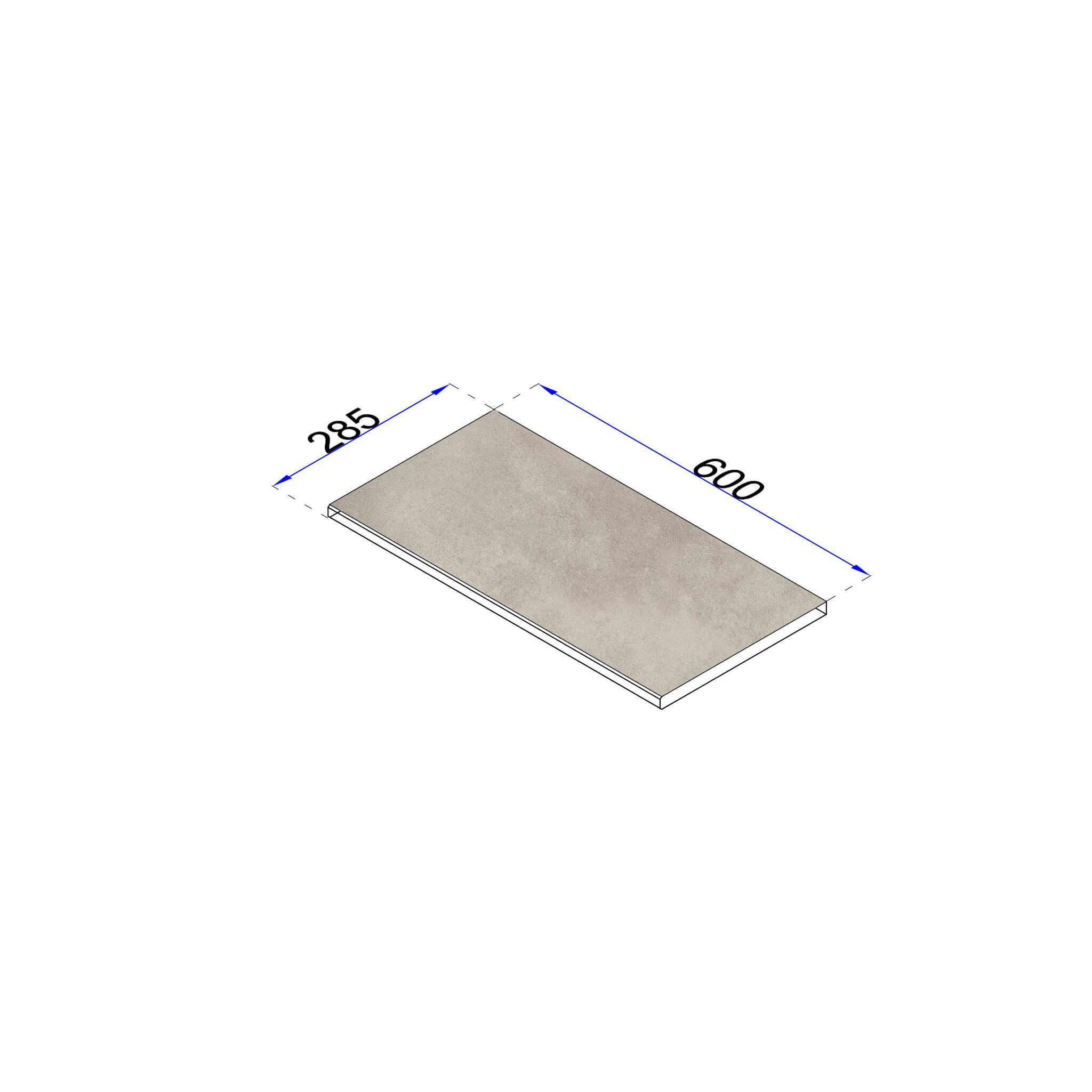 Poolrandplatte Betonoptik anthrazit 60x28,5 cm Kante gefast 