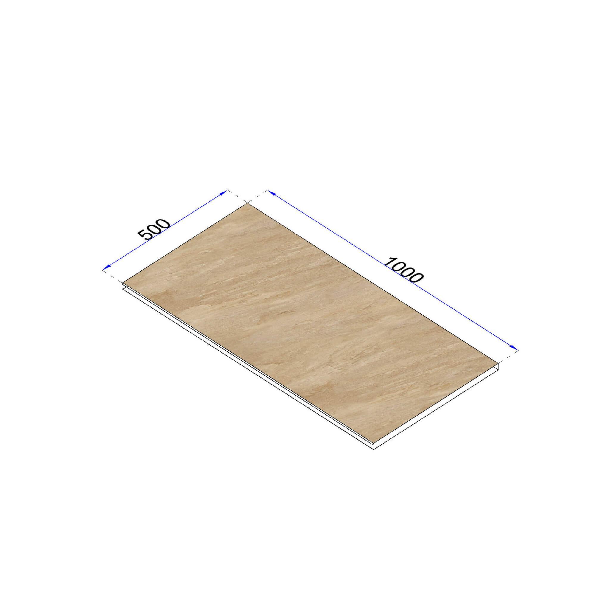 Poolrandsteine Vollmaß pureto® Rio Dorato 100x50 cm