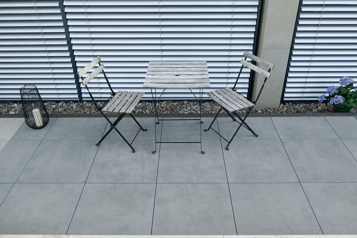 Poolrandsteine Vollmaß Betonoptik grau 60x60 cm