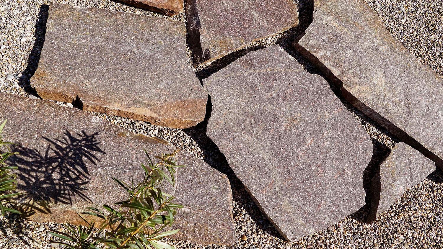 Polgonylplatten Porphyr Bruchstücke
