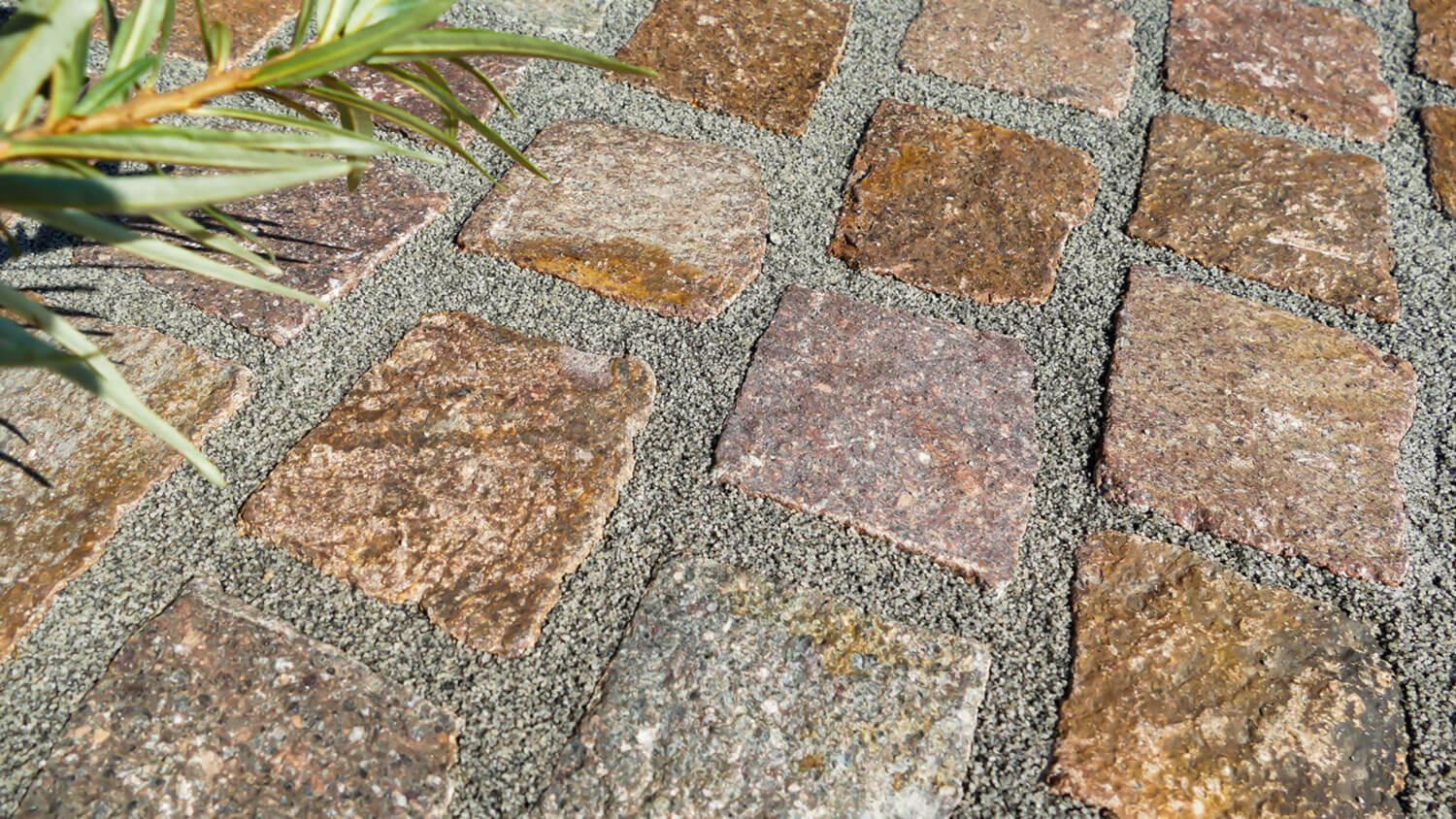 Porphyr Natursteinpflaster Nahaufnahme