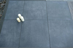 Terrassenplatten Betonoptik Anthrazit Feinsteinzeug 60x60 cm