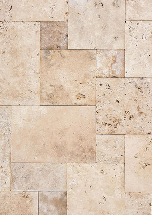 Terrassenplatten Travertin Rustic Römischer Verband