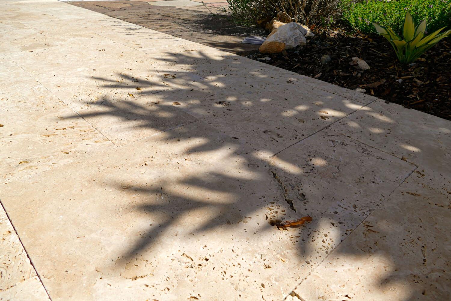Terrassenplatten Travertin Rustic Römischer Verband