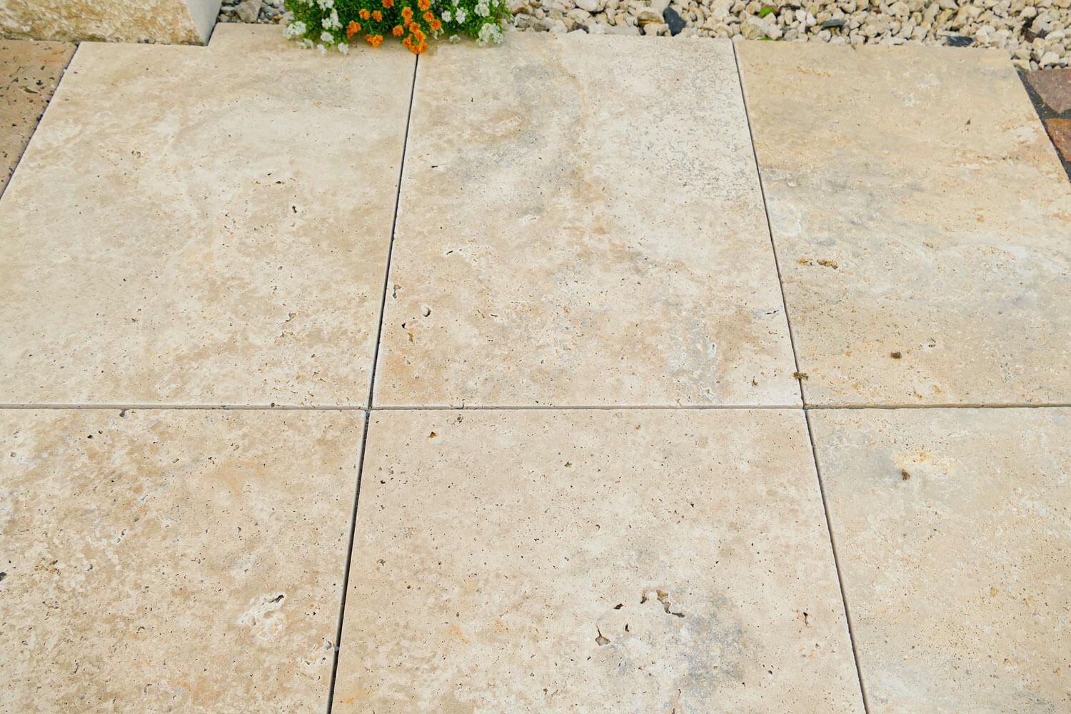 Travertin Terrassenplatten 61x40,6 cm