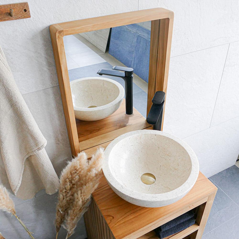 Marmorbecken beige