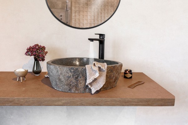 Waschbecken aus Stein mit Breite 41-50 cm verbreiten Spa-Ambiente in Ihrem Badezimmer!